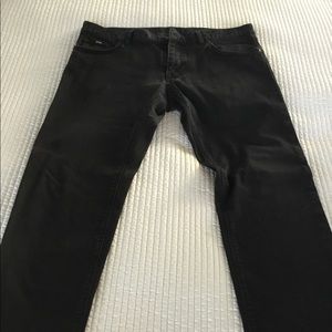 Men’s lightly faded black Hugo Boss Jeans - Maine Regular Fit Size 38X32